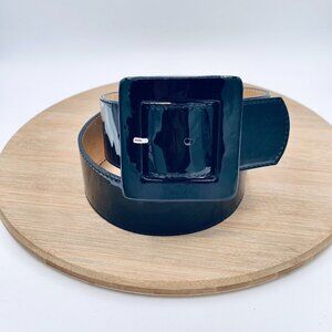 Leatherrock Belt Womens M Black Leather Black Buckle Western USA